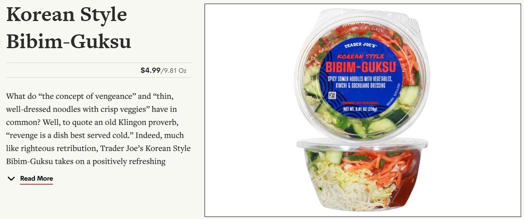 트레이더 조 ‘비빔국수’ 인기…냉동 김밥 이어 K-간편식 확장 가능성