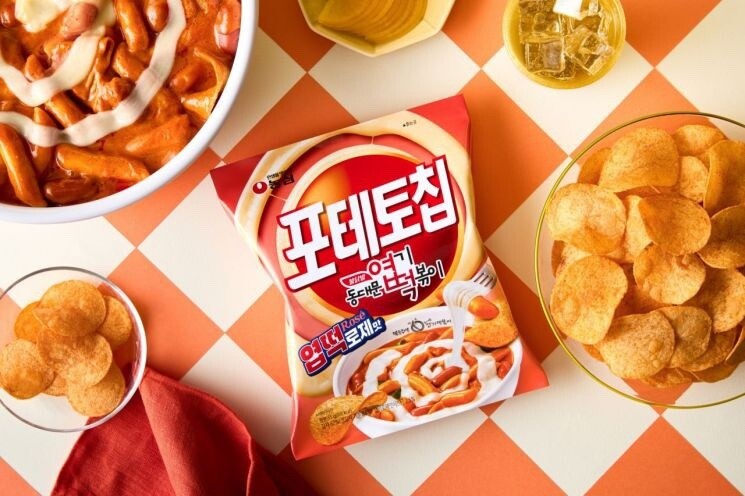 엽떡 로제를 과자로 먹으면 이런 맛일까…농심 ‘포테토칩 엽떡로제맛’