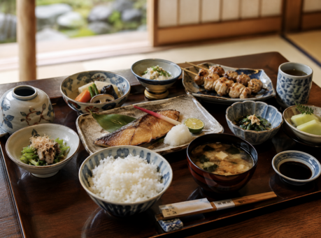 일식 상차림은 메뉴마다 다른 그릇