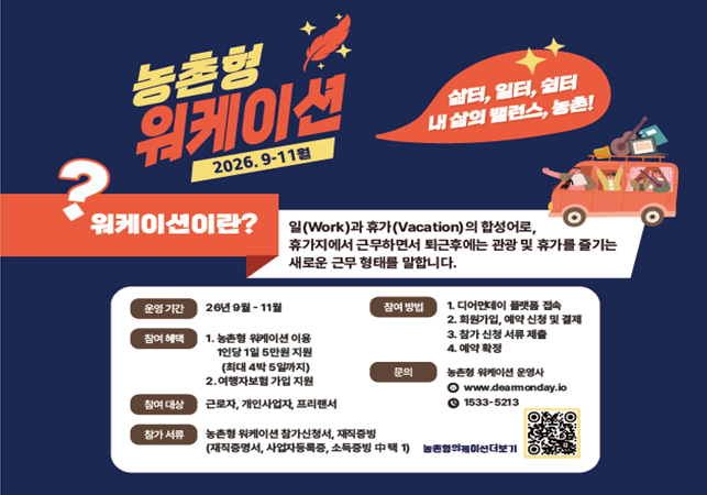  농촌 워케이션 홍보 포스터 일부. 사진=농림축산식품부